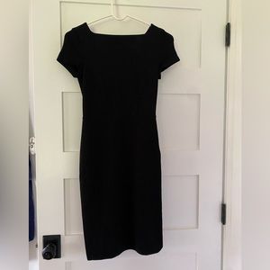 Banana Republic black square-neck dress